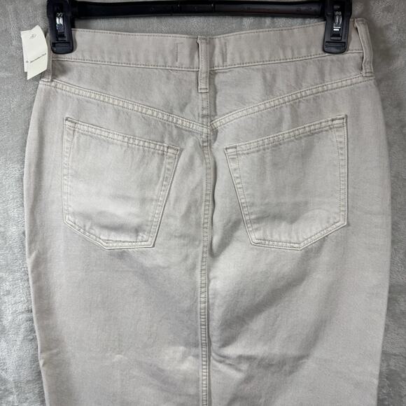 Abercrombie & Fitch NEW Women Denim Jean Midi Skirt Sz 29/8 High Rise Front Slit - Picture 4 of 12